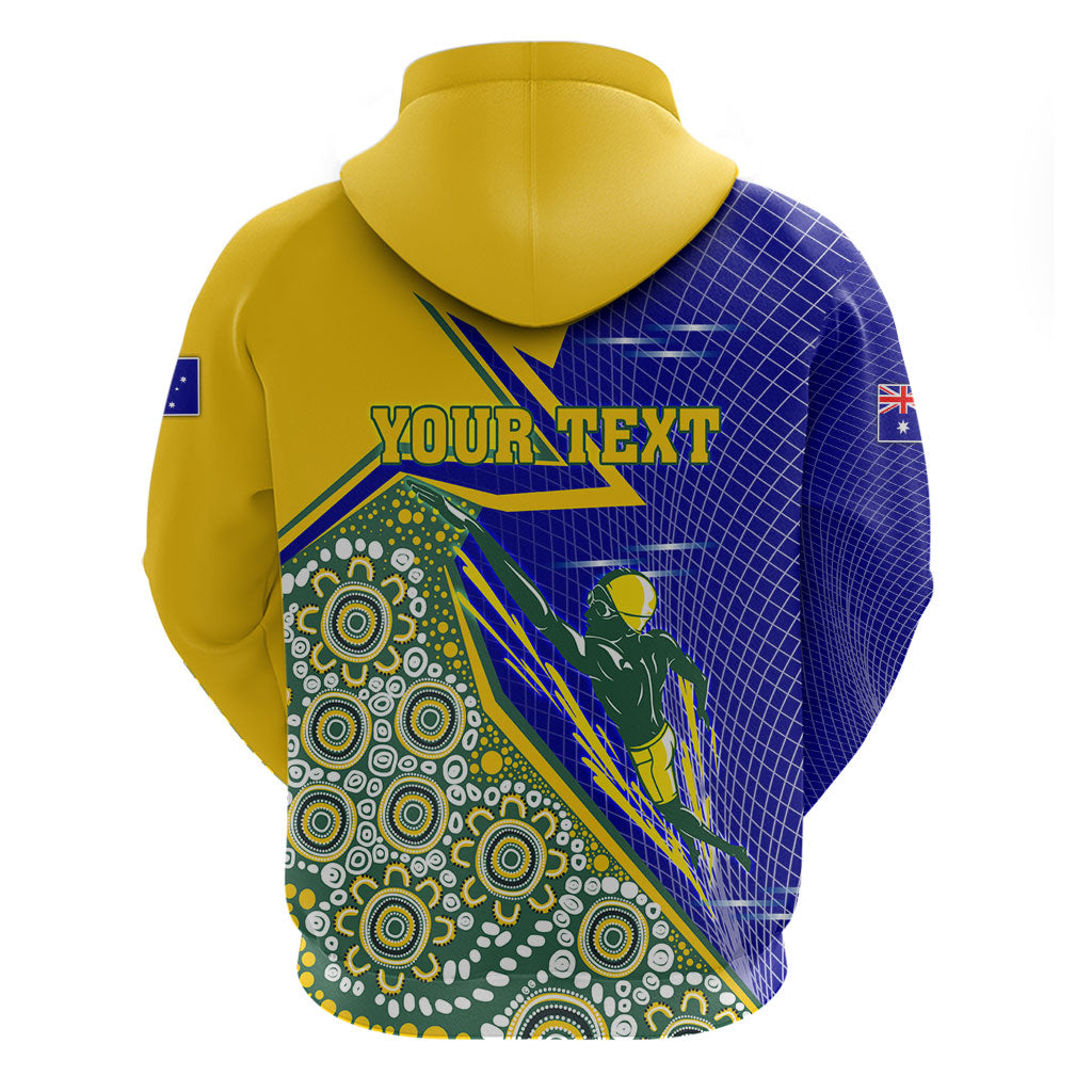 Personalized Australia Swimming Athlete Hoodie Aboriginal Dot Pattern Competitive Swimmer Patriotic