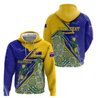Personalized Australia Swimming Athlete Hoodie Aboriginal Dot Pattern Competitive Swimmer Patriotic