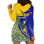 Personalized Australia Swimming Athlete Hoodie Dress Aboriginal Dot Pattern Competitive Swimmer Patriotic