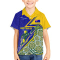 Personalized Australia Swimming Athlete Kid Hawaiian Shirt Aboriginal Dot Pattern Competitive Swimmer Patriotic