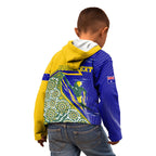 Personalized Australia Swimming Athlete Kid Hoodie Aboriginal Dot Pattern Competitive Swimmer Patriotic