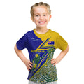 Personalized Australia Swimming Athlete Kid T Shirt Aboriginal Dot Pattern Competitive Swimmer Patriotic