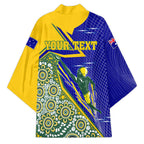 Personalized Australia Swimming Athlete Kimono Aboriginal Dot Pattern Competitive Swimmer Patriotic
