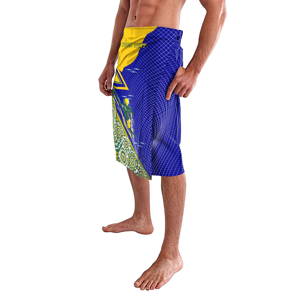 Personalized Australia Swimming Athlete Lavalava Aboriginal Dot Pattern Competitive Swimmer Patriotic