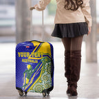 Personalized Australia Swimming Athlete Luggage Cover Aboriginal Dot Pattern Competitive Swimmer Patriotic