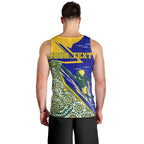 Personalized Australia Swimming Athlete Men Tank Top Aboriginal Dot Pattern Competitive Swimmer Patriotic