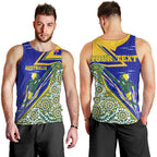 Personalized Australia Swimming Athlete Men Tank Top Aboriginal Dot Pattern Competitive Swimmer Patriotic