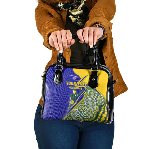 Personalized Australia Swimming Athlete Shoulder Handbag Aboriginal Dot Pattern Competitive Swimmer Patriotic