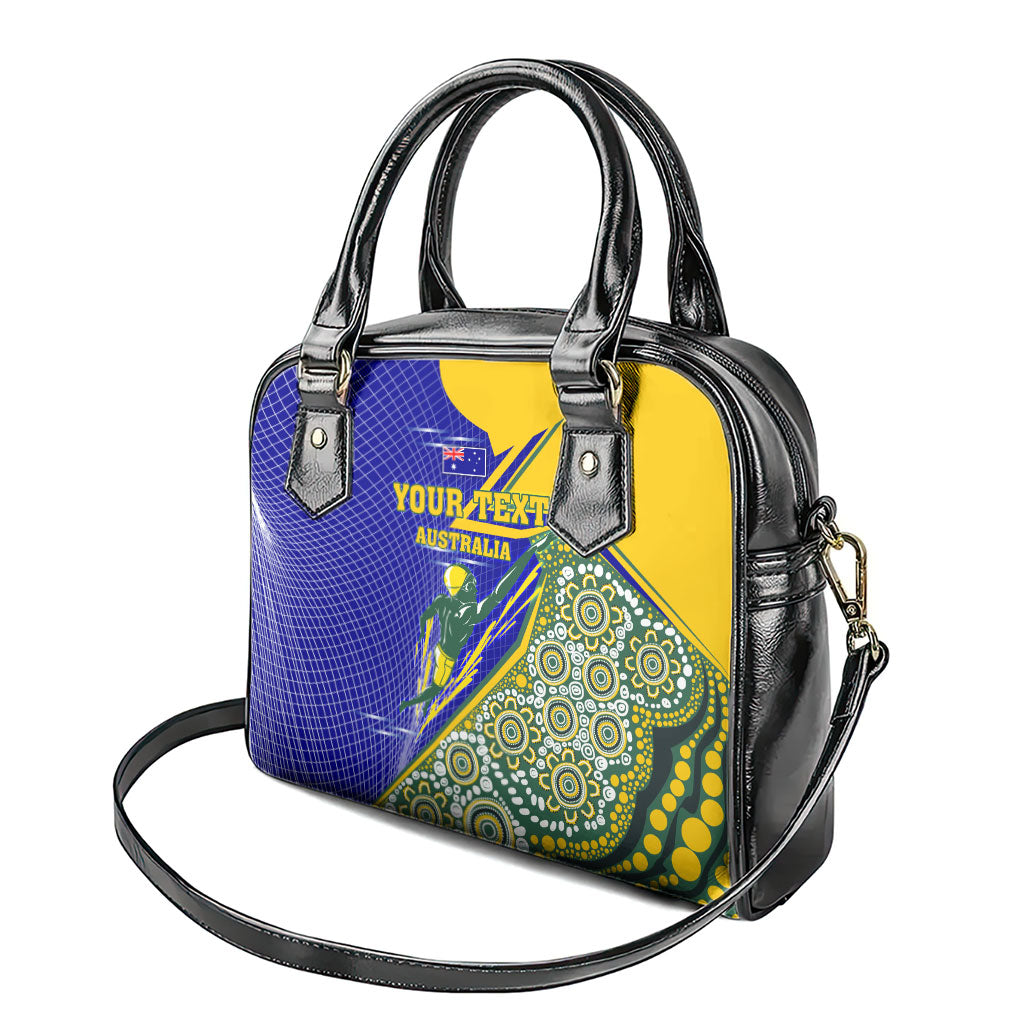 Personalized Australia Swimming Athlete Shoulder Handbag Aboriginal Dot Pattern Competitive Swimmer Patriotic