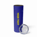 Personalized Australia Swimming Athlete Skinny Tumbler Aboriginal Dot Pattern Competitive Swimmer Patriotic