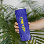 Personalized Australia Swimming Athlete Skinny Tumbler Aboriginal Dot Pattern Competitive Swimmer Patriotic