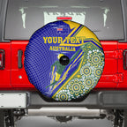 Personalized Australia Swimming Athlete Spare Tire Cover Aboriginal Dot Pattern Competitive Swimmer Patriotic