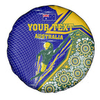 Personalized Australia Swimming Athlete Spare Tire Cover Aboriginal Dot Pattern Competitive Swimmer Patriotic