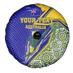 Personalized Australia Swimming Athlete Spare Tire Cover Aboriginal Dot Pattern Competitive Swimmer Patriotic