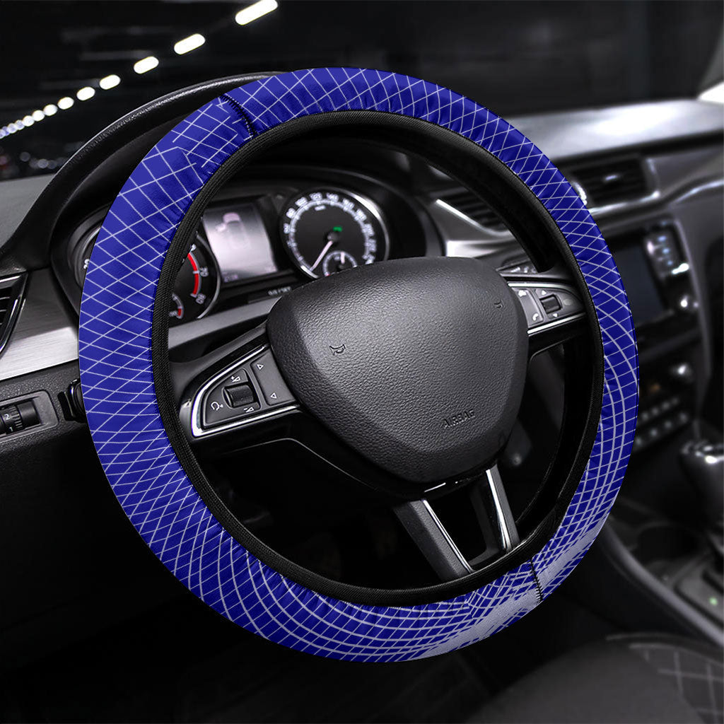 Australia Swimming Athlete Steering Wheel Cover Aboriginal Dot Pattern Competitive Swimmer Patriotic