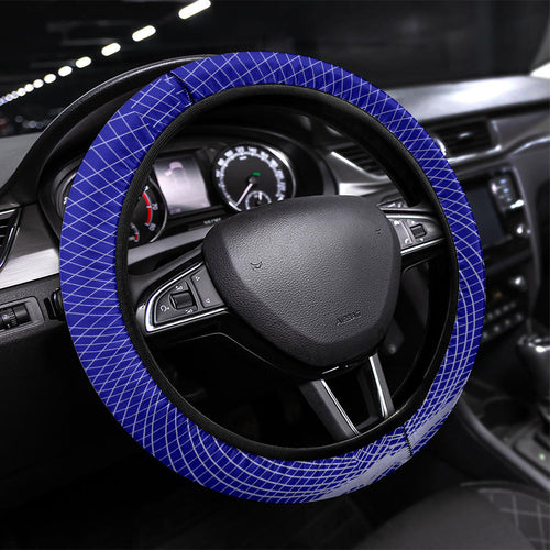 Australia Swimming Athlete Steering Wheel Cover Aboriginal Dot Pattern Competitive Swimmer Patriotic