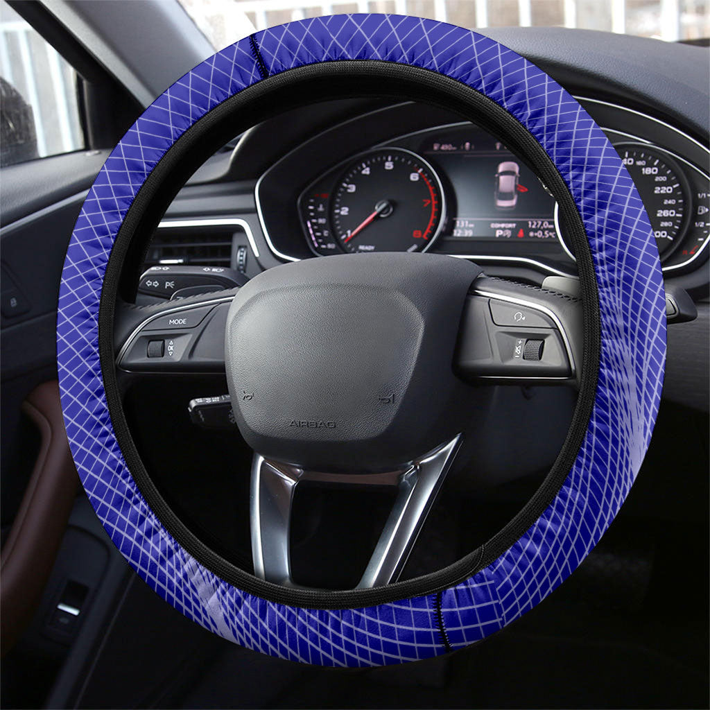 Australia Swimming Athlete Steering Wheel Cover Aboriginal Dot Pattern Competitive Swimmer Patriotic