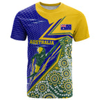 Personalized Australia Swimming Athlete T Shirt Aboriginal Dot Pattern Competitive Swimmer Patriotic