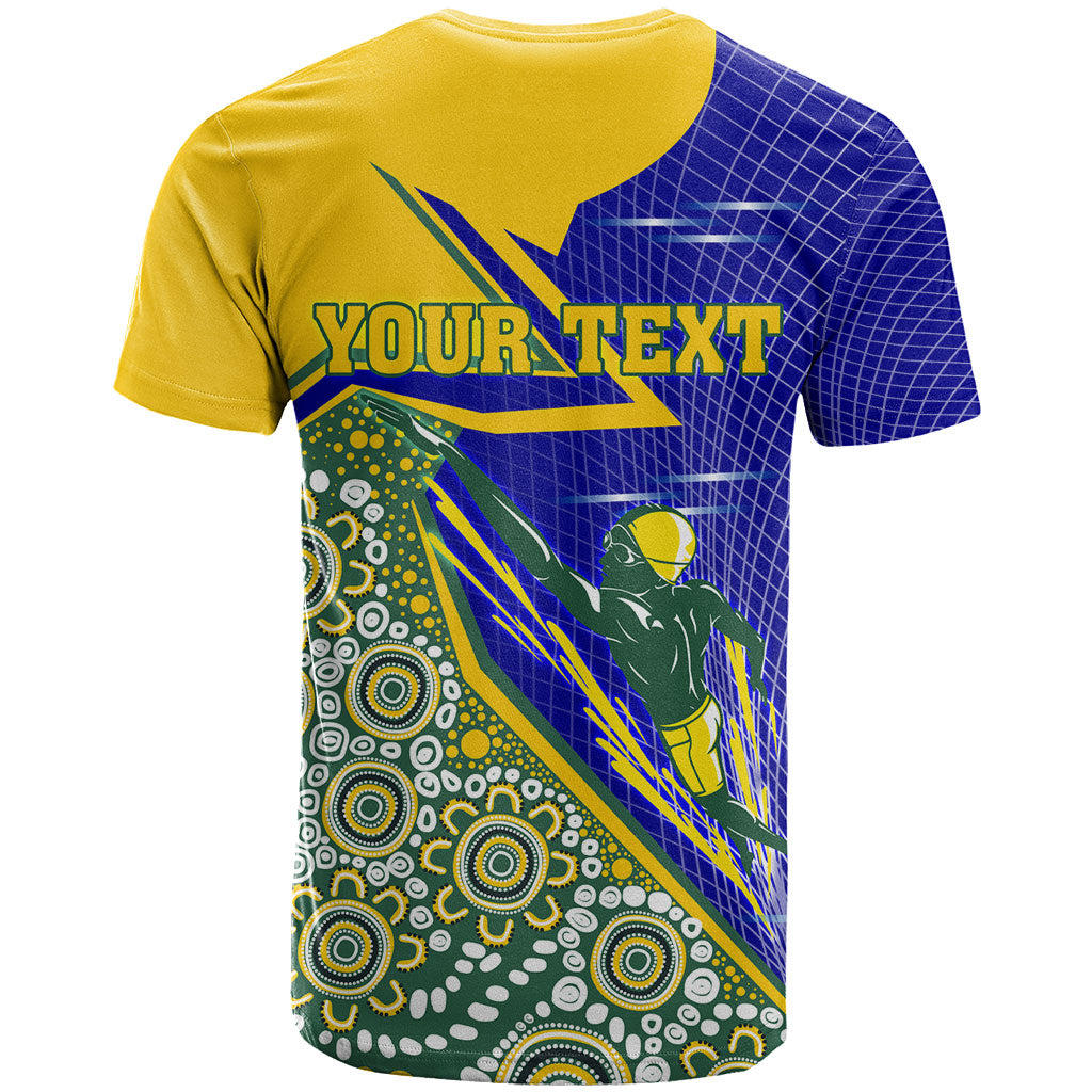 Personalized Australia Swimming Athlete T Shirt Aboriginal Dot Pattern Competitive Swimmer Patriotic