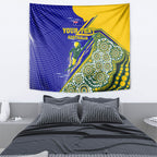 Personalized Australia Swimming Athlete Tapestry Aboriginal Dot Pattern Competitive Swimmer Patriotic