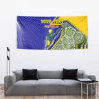 Personalized Australia Swimming Athlete Tapestry Aboriginal Dot Pattern Competitive Swimmer Patriotic