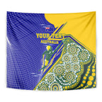 Personalized Australia Swimming Athlete Tapestry Aboriginal Dot Pattern Competitive Swimmer Patriotic