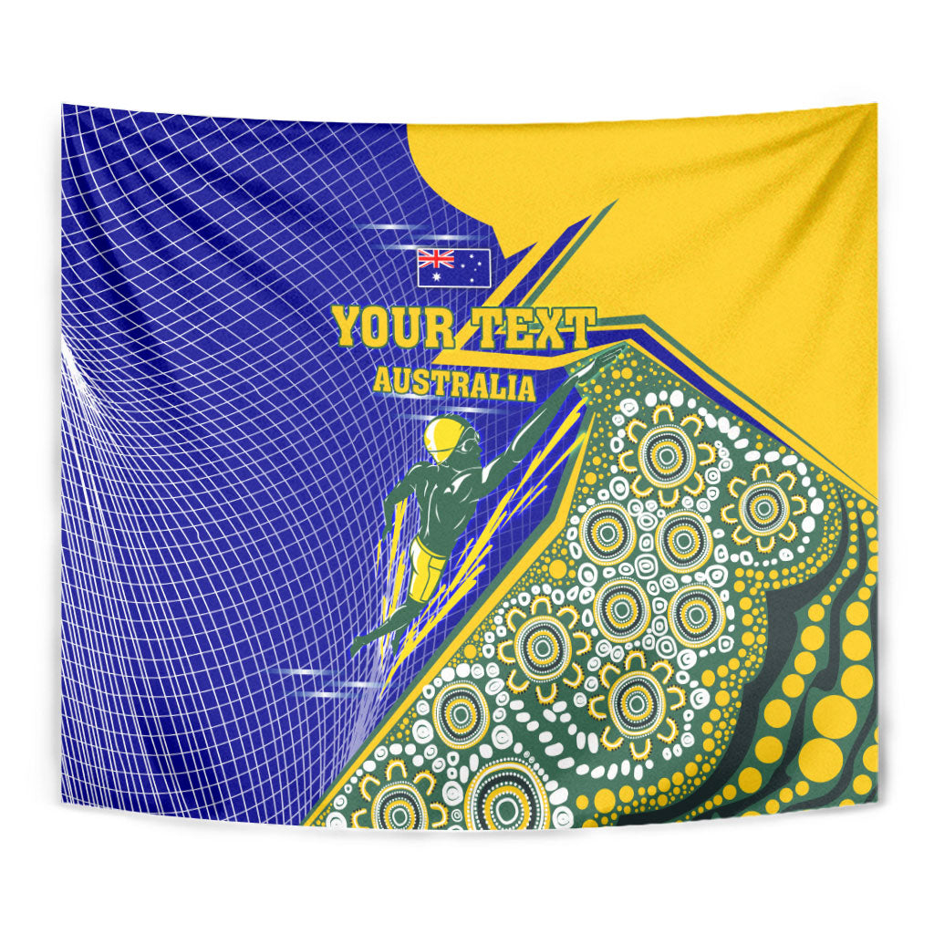 Personalized Australia Swimming Athlete Tapestry Aboriginal Dot Pattern Competitive Swimmer Patriotic