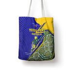 Personalized Australia Swimming Athlete Tote Bag Aboriginal Dot Pattern Competitive Swimmer Patriotic