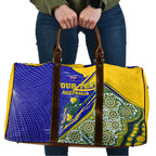 Personalized Australia Swimming Athlete Travel Bag Aboriginal Dot Pattern Competitive Swimmer Patriotic