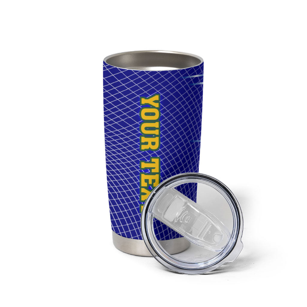 Personalized Australia Swimming Athlete Tumbler Cup Aboriginal Dot Pattern Competitive Swimmer Patriotic