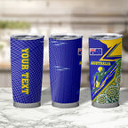 Personalized Australia Swimming Athlete Tumbler Cup Aboriginal Dot Pattern Competitive Swimmer Patriotic