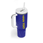Personalized Australia Swimming Athlete Tumbler With Handle Aboriginal Dot Pattern Competitive Swimmer Patriotic