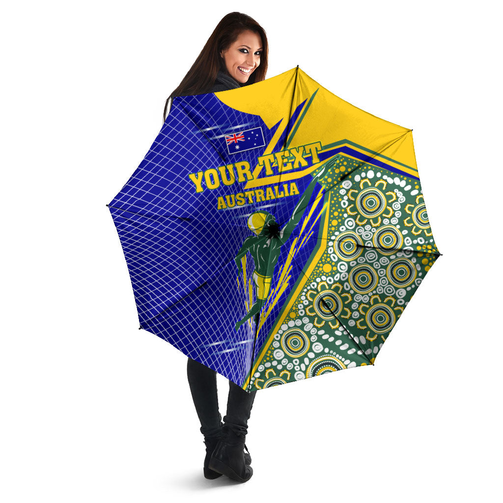 Personalized Australia Swimming Athlete Umbrella Aboriginal Dot Pattern Competitive Swimmer Patriotic