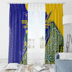 Personalized Australia Swimming Athlete Window Curtain Aboriginal Dot Pattern Competitive Swimmer Patriotic