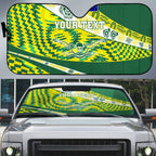 Personalised Australia Swimming Athlete Auto Sun Shade Aboriginal Pattern Freestyle Swimmer Patriotic