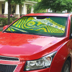 Personalised Australia Swimming Athlete Auto Sun Shade Aboriginal Pattern Freestyle Swimmer Patriotic