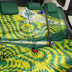 Personalised Australia Swimming Athlete Back Car Seat Cover Aboriginal Pattern Freestyle Swimmer Patriotic