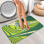 Personalised Australia Swimming Athlete Bathroom Set Aboriginal Pattern Freestyle Swimmer Patriotic