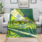 Personalised Australia Swimming Athlete Blanket Aboriginal Pattern Freestyle Swimmer Patriotic