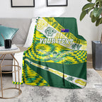 Personalised Australia Swimming Athlete Blanket Aboriginal Pattern Freestyle Swimmer Patriotic