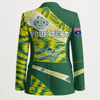 Personalised Australia Swimming Athlete Blazer Aboriginal Pattern Freestyle Swimmer Patriotic