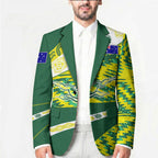 Personalised Australia Swimming Athlete Blazer Aboriginal Pattern Freestyle Swimmer Patriotic