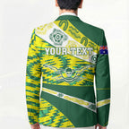 Personalised Australia Swimming Athlete Blazer Aboriginal Pattern Freestyle Swimmer Patriotic