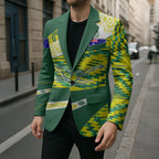 Personalised Australia Swimming Athlete Blazer Aboriginal Pattern Freestyle Swimmer Patriotic