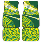 Personalised Australia Swimming Athlete Car Mats Aboriginal Pattern Freestyle Swimmer Patriotic