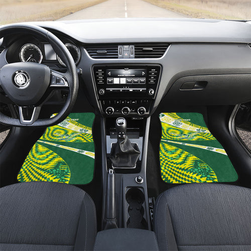 Personalised Australia Swimming Athlete Car Mats Aboriginal Pattern Freestyle Swimmer Patriotic