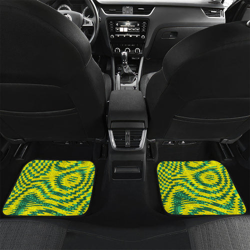 Personalised Australia Swimming Athlete Car Mats Aboriginal Pattern Freestyle Swimmer Patriotic