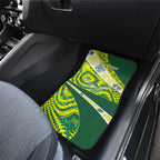 Personalised Australia Swimming Athlete Car Mats Aboriginal Pattern Freestyle Swimmer Patriotic