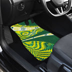 Personalised Australia Swimming Athlete Car Mats Aboriginal Pattern Freestyle Swimmer Patriotic
