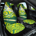 Personalised Australia Swimming Athlete Car Seat Cover Aboriginal Pattern Freestyle Swimmer Patriotic